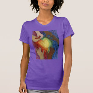 Hearts & Hands Love Diversity Art Custom T-Shirt