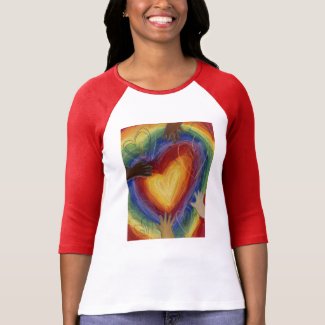 Hearts & Hands Love Diversity Art Custom T-Shirts
