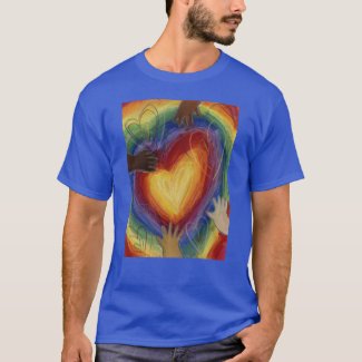 Hearts & Hands Love Diversity Art Custom T-Shirts