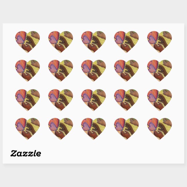 Hearts & Hands Love Diversity Art Decal Stickers (Sheet)