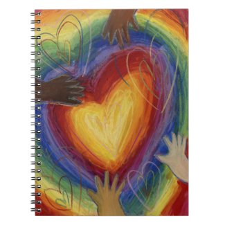 Hearts & Hands Love Diversity Art Notebook Journal