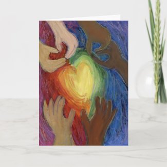 Hearts & Hands Love Painting Custom Greeting Card