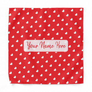 Hearts Happy Valentine’s Day Modern Love Pattern Bandana