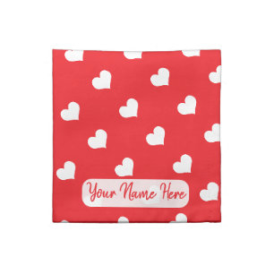 Hearts Happy Valentine’s Day Modern Love Pattern Cloth Napkin