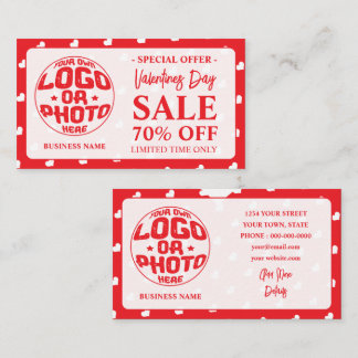 Hearts Happy Valentine’s Day Modern Love Pattern Discount Card