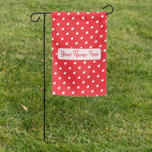 Hearts Happy Valentine’s Day Modern Love Pattern Garden Flag