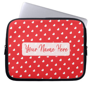 Hearts Happy Valentine’s Day Modern Love Pattern Laptop Sleeve