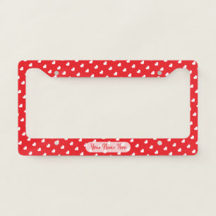 Hearts Happy Valentine’s Day Modern Love Pattern License Plate Frame