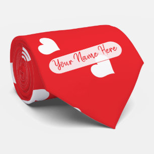 Hearts Happy Valentine’s Day Modern Love Pattern Neck Tie