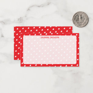 Hearts Happy Valentine’s Day Modern Love Pattern Note Card