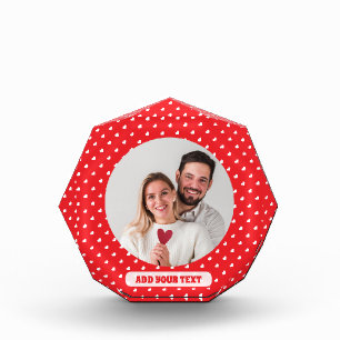 Hearts Happy Valentine’s Day Modern Love Pattern Photo Block
