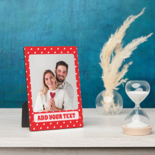 Hearts Happy Valentine’s Day Modern Love Pattern Plaque