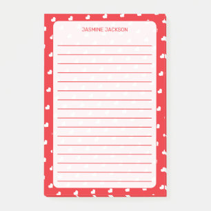 Hearts Happy Valentine’s Day Modern Love Pattern Post-it Notes