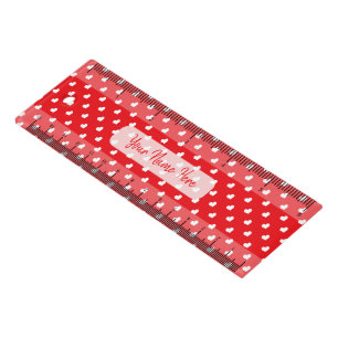 Hearts Happy Valentine’s Day Modern Love Pattern Ruler