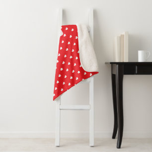 Hearts Happy Valentine’s Day Modern Love Pattern Sherpa Blanket