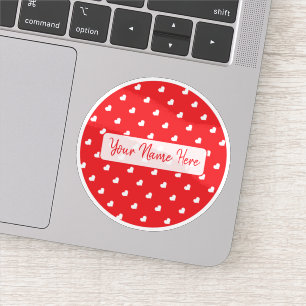 Hearts Happy Valentine’s Day Modern Love Pattern Sticker