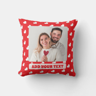 Hearts Happy Valentine’s Day Modern Love Pattern Throw Pillow