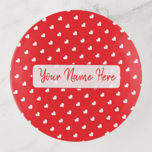 Hearts Happy Valentine’s Day Modern Love Pattern Trinket Tray