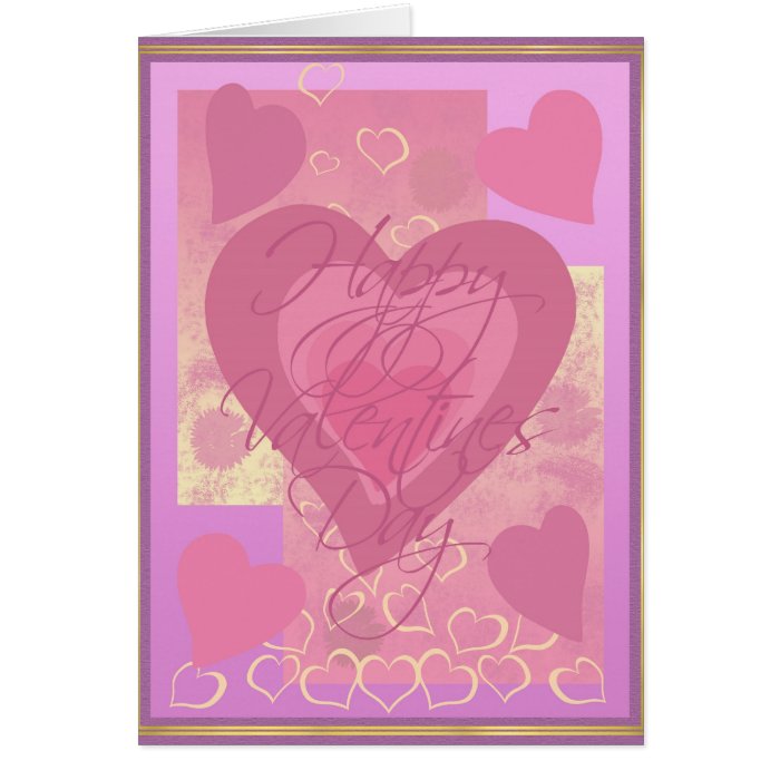 Hearts Happy Valentines Day Card