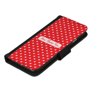Hearts Happy Valentine's Day Modern Love Pattern iPhone 8/7 Wallet Case