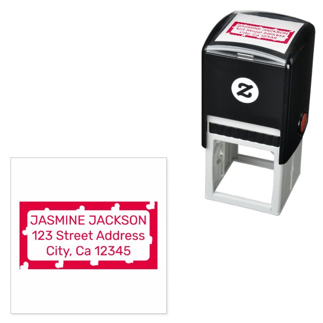 Hearts Happy Valentine's Day Modern Love Pattern Self-inking Stamp (In Situ)