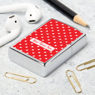 Hearts Happy Valentine's Day Modern Love Pattern Zippo Lighter