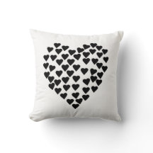 Hearts Heart Black on White