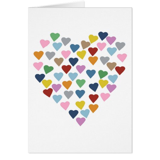 Hearts Heart Multi White Cards (Front)