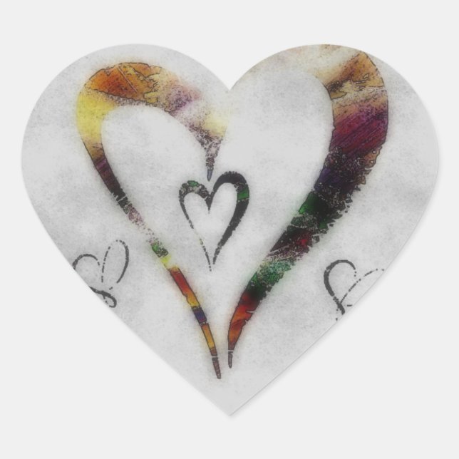 Hearts Heart Sticker (Front)