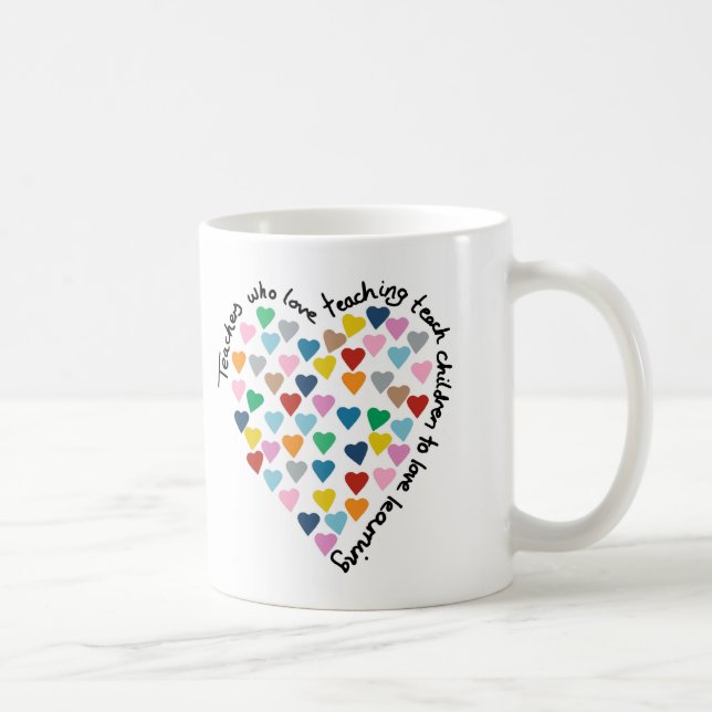Hearts Heart Teachers Coffee Mug (Right)
