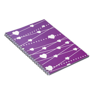 Hearts, hearts, hearts!! (purple) notebook