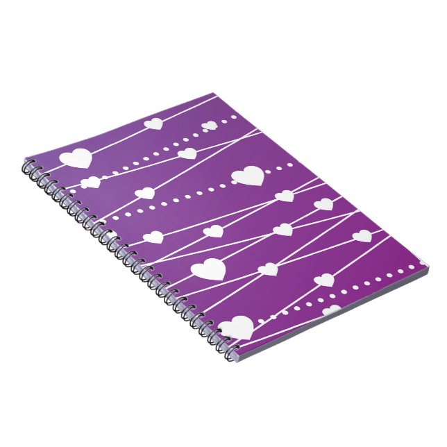 Hearts, hearts, hearts!! (purple) notebook (Right Side)