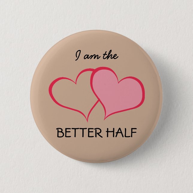 Hearts Her BETTER HALF she+SHE (1 of 2) Button (Front)