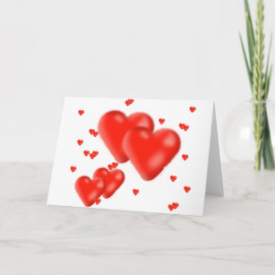 hearts holiday card