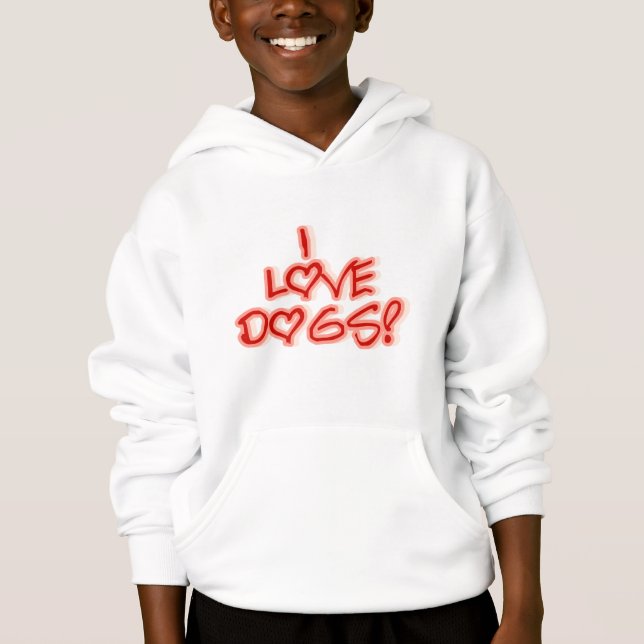 Hearts I Love Dogs Tshirts and Gifts (Front)