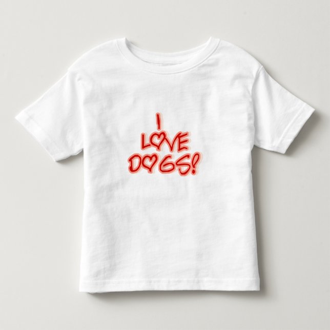 Hearts I Love Dogs Tshirts and Gifts (Front)