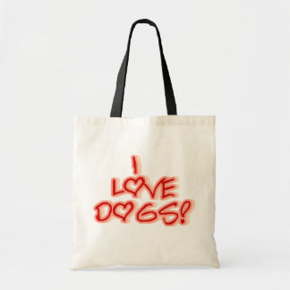Hearts I Love Dogs Tshirts and Gifts Tote Bag