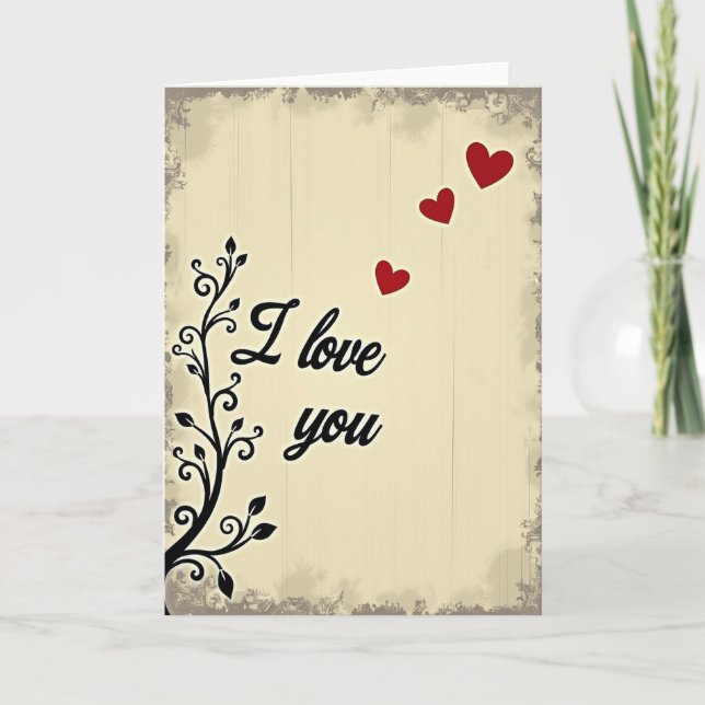 Hearts I Love You Card (Front)