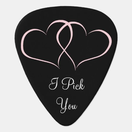Hearts "i Pick You" Personalized Guitar Pick