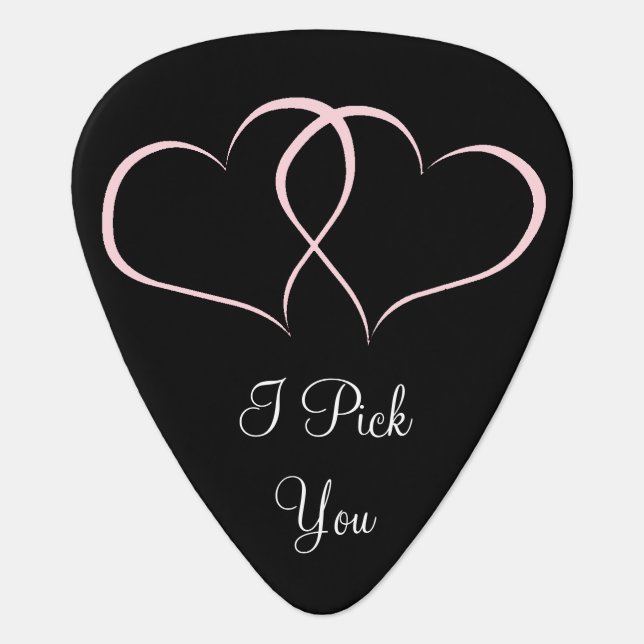 Hearts "I Pick You" Personalized Guitar Pick (Front)