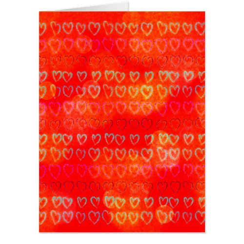 Hearts in colors card