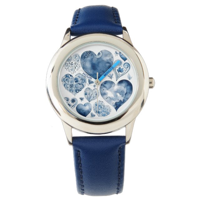 Hearts in Delft Blue  Watch (Front)