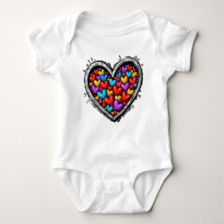 Hearts in Hearts  Baby Bodysuit