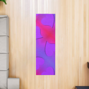 Hearts in Hot Pink, Purple an Red Area Rug Runner