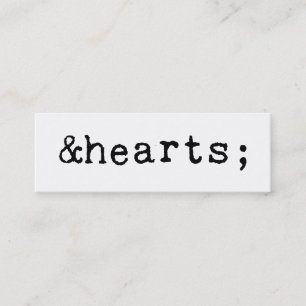 Hearts in HTML Mini Business Card