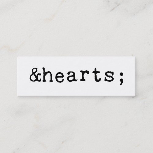Hearts in HTML Business Card Template