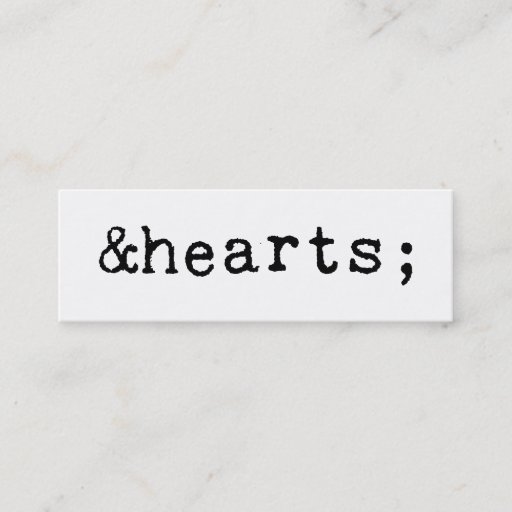 Customizable Hearts in HTML Business Card Template