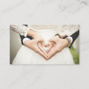 Hearts in Our Hands Wedding Business Card