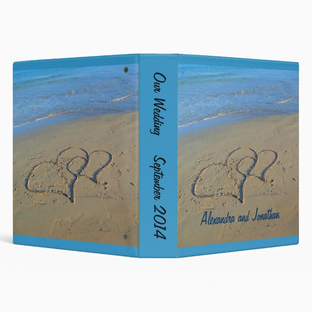 Hearts in Sand Photo Album Binder (Background)
