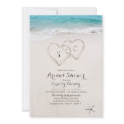 Hearts in the sand beach bridal shower